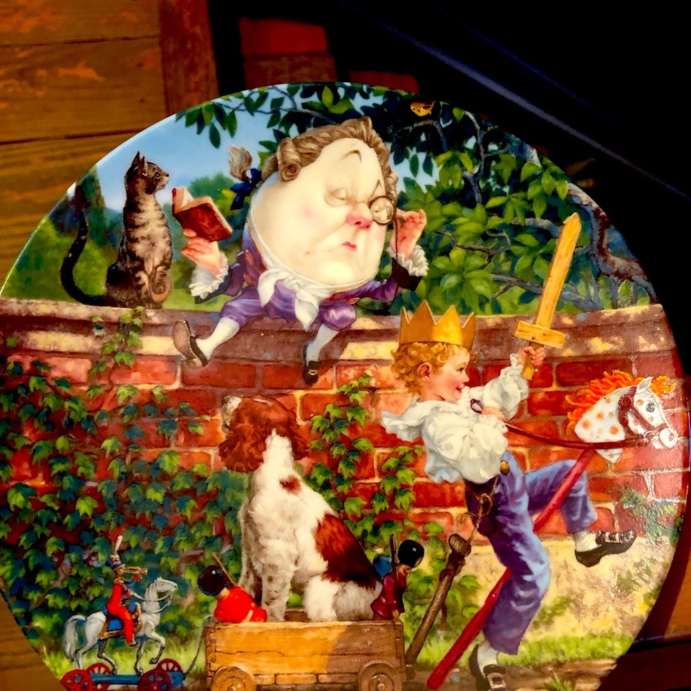 Vintage 1992 Bradford Exchange Humpty Dumpty keepsake rhymes plate